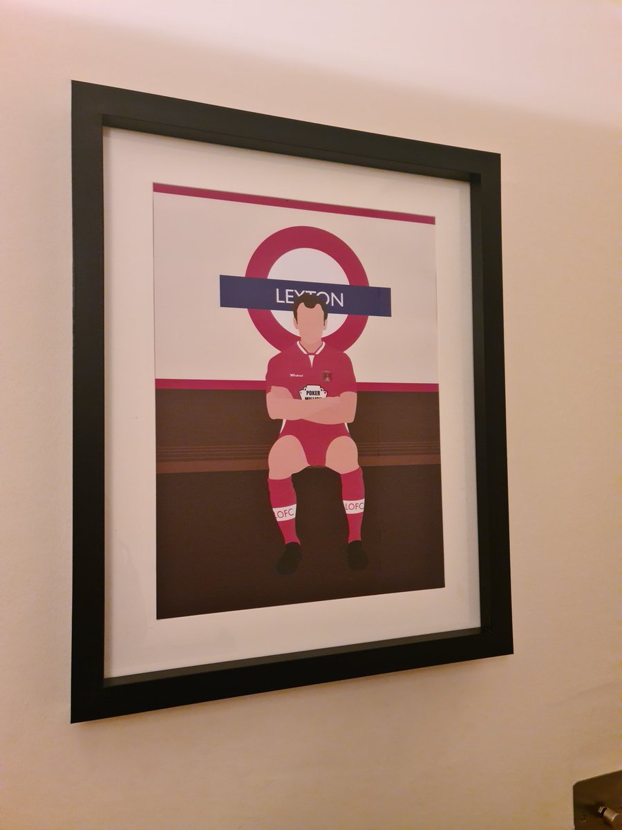 Thanks @PrintsbyPablo for sending this up. Its looking good up on the wall. @leytonorientfc