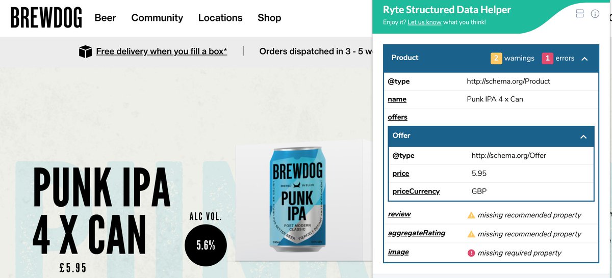 izzionfire's tweet image. Really happy to be launching our new free tool; the Ryte Structured Data Helper! It&apos;s a super nifty little Chrome plugin to help you visualize and validate your Schema markup on-the-go 🏗️⚡️ 

You can install it (and share your love) here: bit.ly/Ryte-SD-Helper 😘