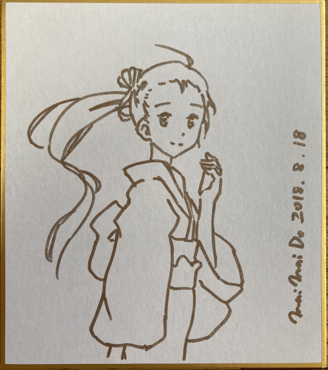 追加で描いたミニ色紙 