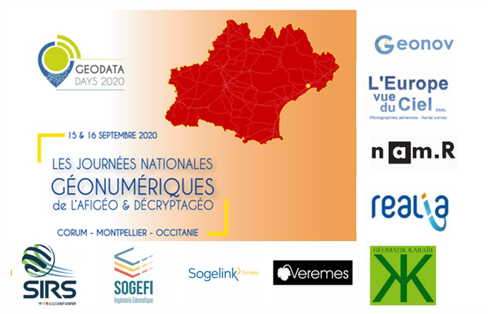 #GeoDataDays - Experts de la #Géodata, ils seront ravis de vous faire découvrir leurs nouveautés les 15 et 16 sept. à Montpellier : @SIRSfr, <a href="/SOGEFI_France/">SOGEFI</a>, <a href="/Sogelink/">Sogelink</a>, <a href="/Veremes_Info/">Veremes</a>, Geomatik Karaïb, <a href="/Geonov_fr/">Geonov</a>, <a href="/photo_aerienne/">L'Europe vue du ciel</a>, <a href="/namr_france/">namR</a>, Realia... 👉 geodatadays.fr