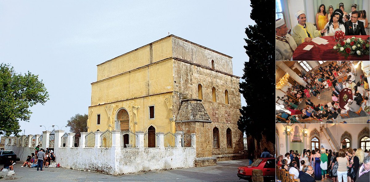 Sultan Mustafa Mosque, Rodos (Rhodes)Part of a complex that includes a Turkish Bath, the partially destroyed mosque built by Sultan Mustafa III. in 1765 is now used as a wedding hall by the small Turkish Muslim population of the island