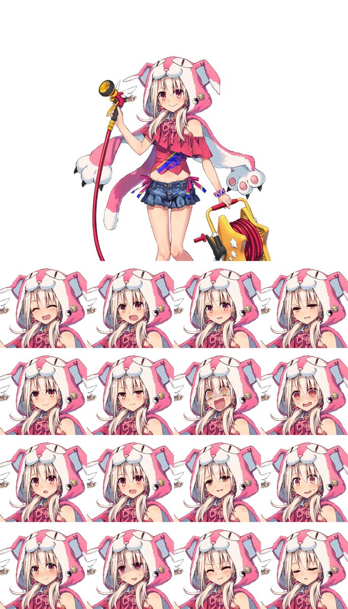 Fgo 水着イリヤちゃんの表情差分 かわいい Fgo ななしのイラスト
