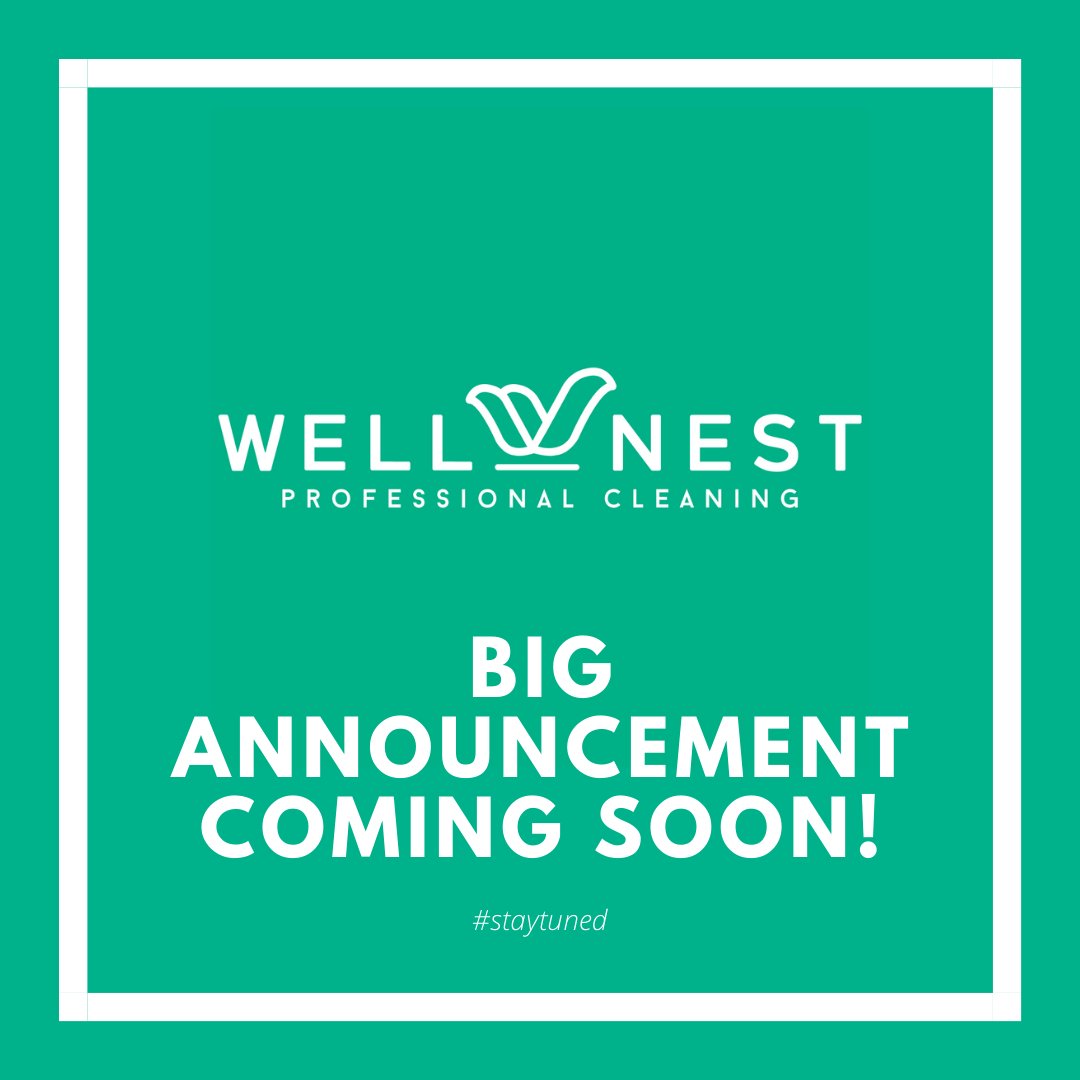 GoWellNest's tweet photo. Big announcement coming soon! Can you guess what it is?

#wellnest #business #entrepreneur #cleaning #disinfecting #commercialrealestate #residentialrealestate #loudouncounty #arlingtonva #fairfaxcounty https://t.co/Av2u5YbtnV