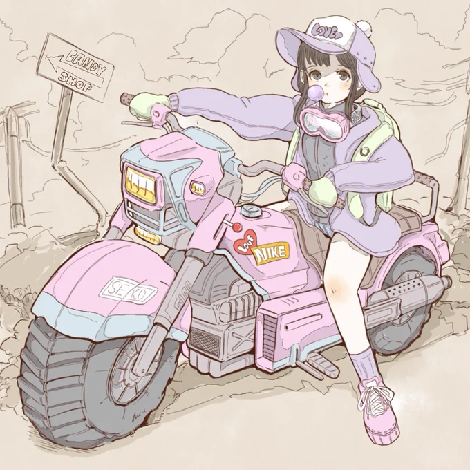 #バイクの日  なんやゆーて描くの楽しい 