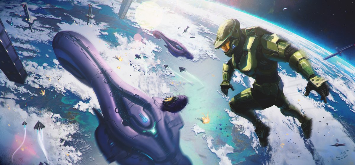 Halo's tweet photo. Dear Covenant,
 
Forget something?
 
Love,
Master Chief 💚
#HaloSpotlight https://t.co/l8yBPtlAeS