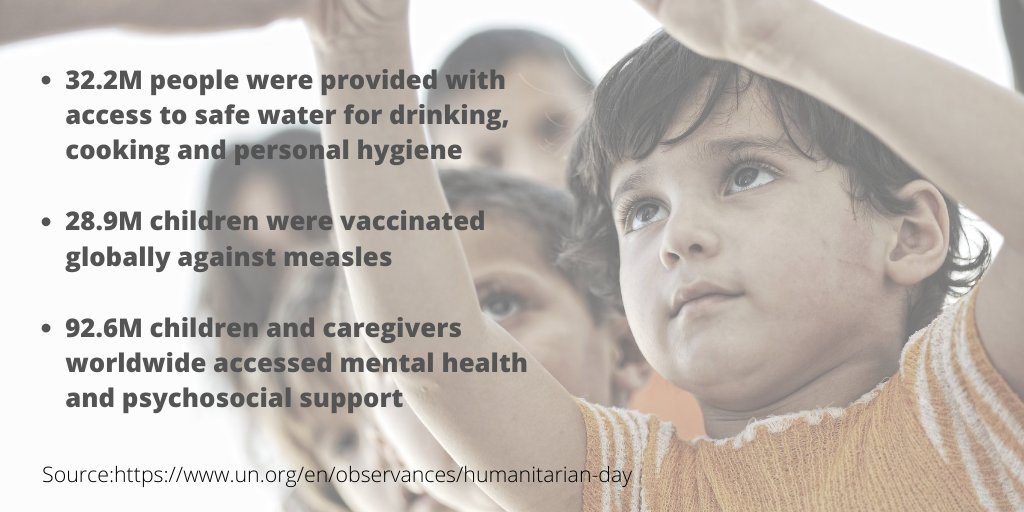 Today marks the 11th anniversary of 🌍 Humanitarian Day. Throughout the day, we will be paying a special tribute to #RealLifeHeroes who have committed their lives to helping others in need.

Did you know? ⬇️