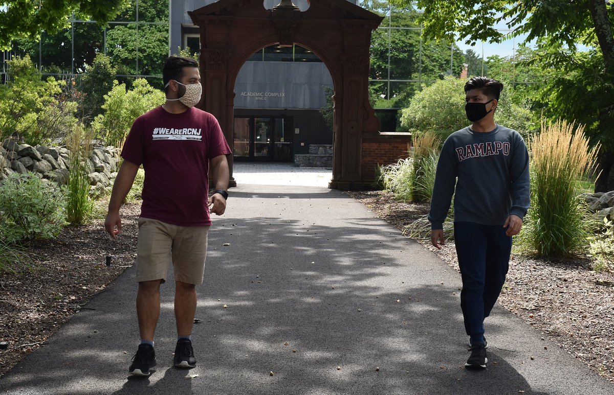 RamapoCollegeNJ's tweet photo. RCNJ is committed to creating a safe and healthy environment. This shared responsibility will require everyone to follow health and safety guidelines and practices, both on/off campus. Please get ready to help keep a healthy #HomeSweetPo. #MaskUpRCNJ https://t.co/ZVKumMdMwm https://t.co/Q2YpDd1HHN