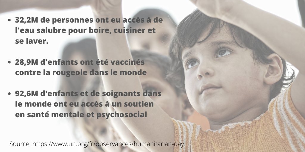 Aujourd'hui marque le 11e anniversaire de la Journée 🌍humanitaire. Tout au long de la journée, nous rendrons un hommage particulier aux #RealLifeHeroes qui ont consacré leur vie à aider les autres dans le besoin.

Le saviez-vous⬇️