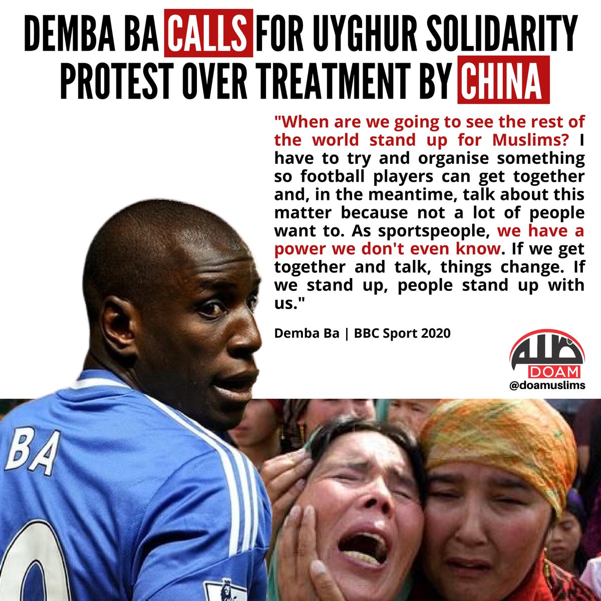 Doam A Twitter When Are We Going To See The Rest Of The World Stand Up For Muslims Former Premier League And Senegal Striker Demba Ba Dembabafoot Has Called On Football To