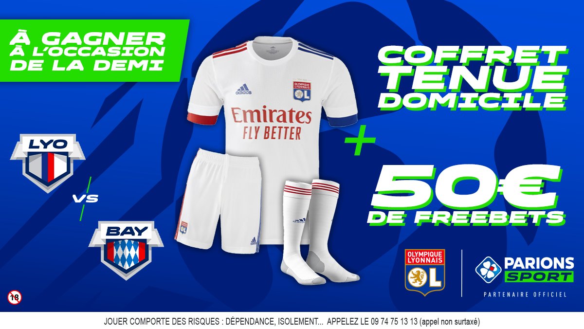 Vous reprendrez bien 2H de jeu #OLxParionsSport, non ?

On attaque à nouveau pour tenter de gagner un Pack Tenue Domicile + 50€ de freebets !

Pour jouer :
1️⃣ RT ce tweet
2️⃣ Tweete avec #OLxParionsSport en réponse
2 gagnants sur les 2h, tweetez au bon moment !
