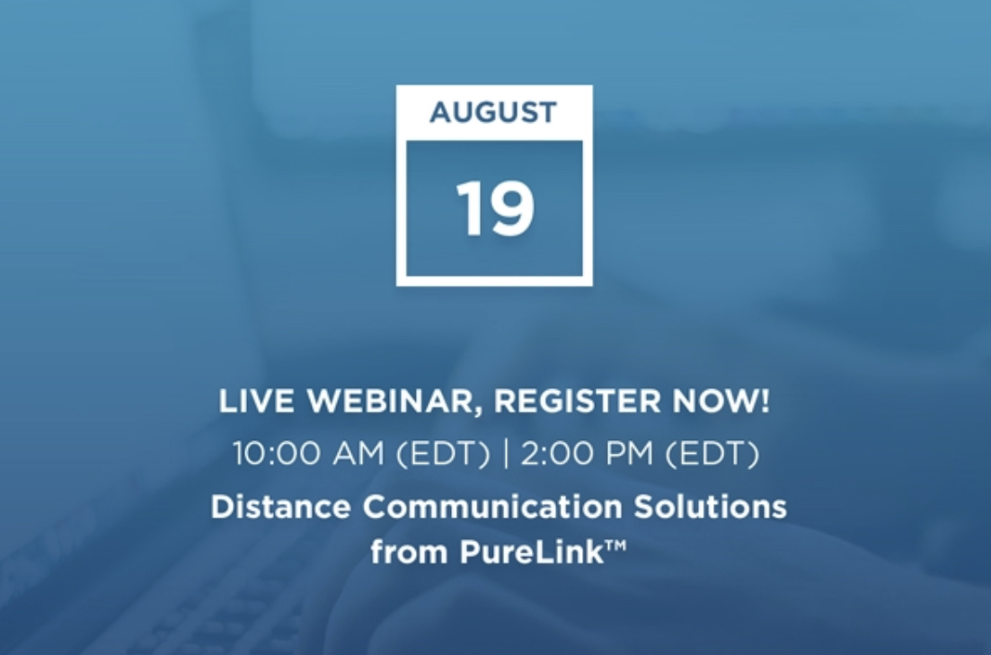 meyersalesgrp's tweet photo. PureLink webinar starting in 1 hour, register at https://t.co/2o8BW6vcTy
PureLink webinar for Distance Communication Solutions. Check it out, and register for the webinar today at 10am and 2pm (EDT)!
@PureLinkAV
#purelink #beyond4k https://t.co/UPpwq2OFLL