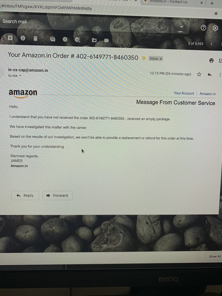 Fraudulent retailer on #AmazonIndia claiming that a package has been delivered inside the box of another!!!.....While they deliver the wrong product today!!!....At a loss of words and patience!