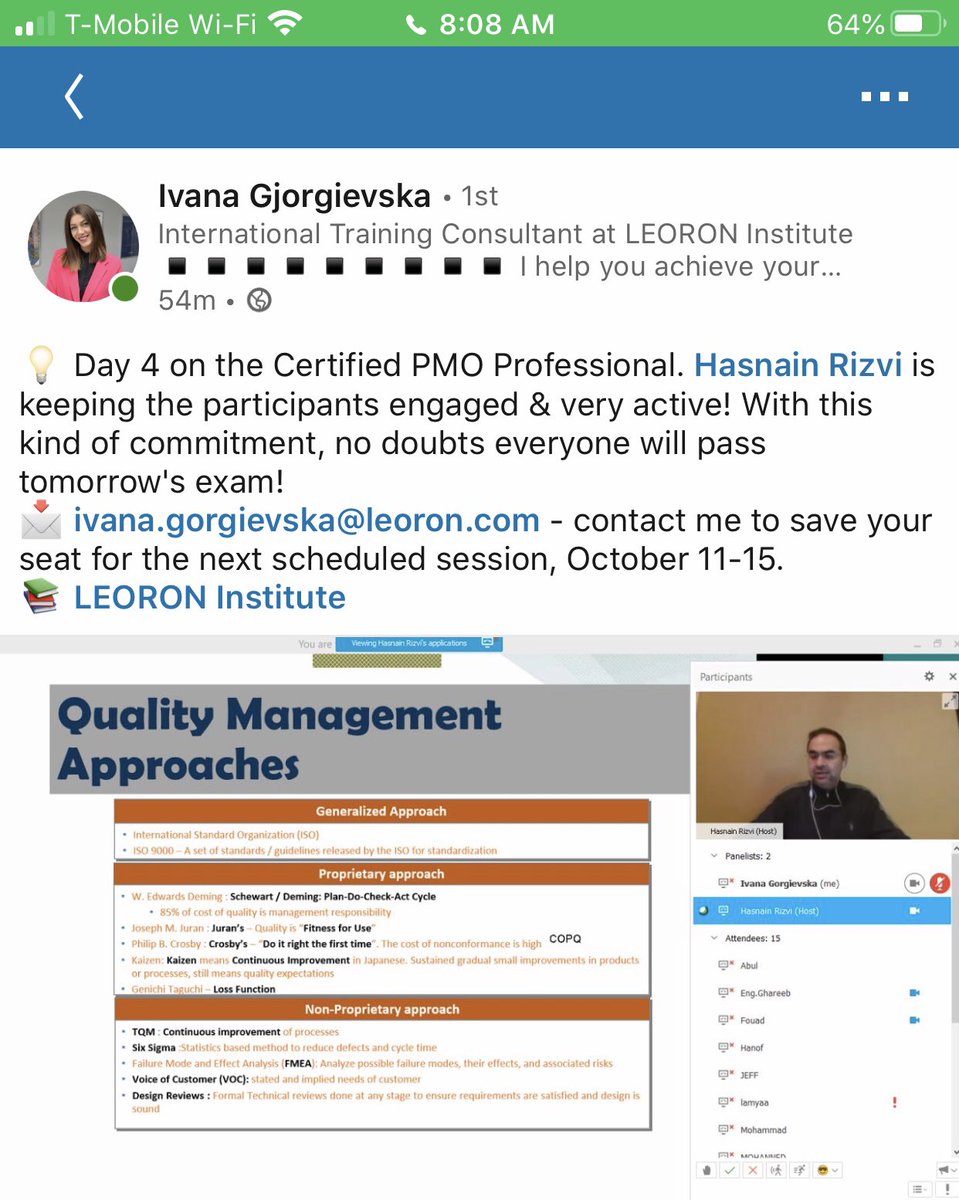RizvisPM's tweet image. Continuing to have an awesome time facilitating a @LeoronGroup PMO course this week with esteemed attendees from @GCCSG and @Aramco 

#radiatingknowledge #rizvi #pmo #aramco #gcc #defeatcovid19