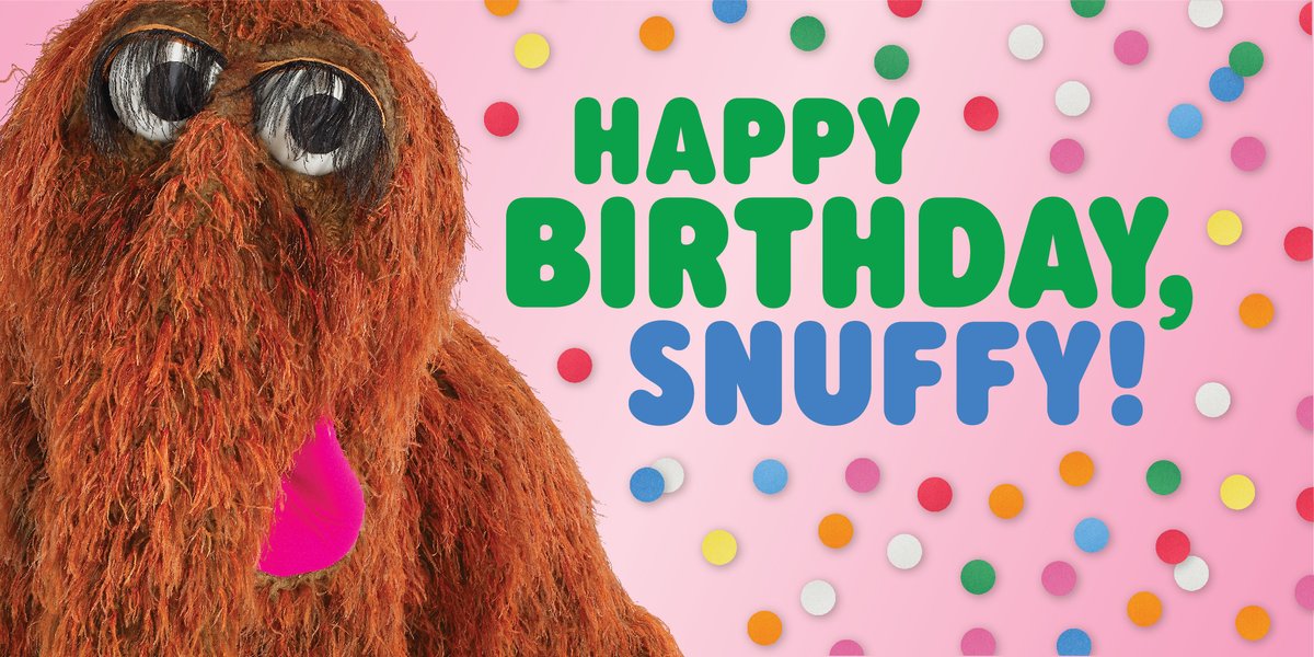 Happy birthday to the one and only, @MrSnuffleupagus! We hope your day is filled with virtual playdates with @BigBird and a giant plate of spaghetti! #HappyBirthdaySnuffy
