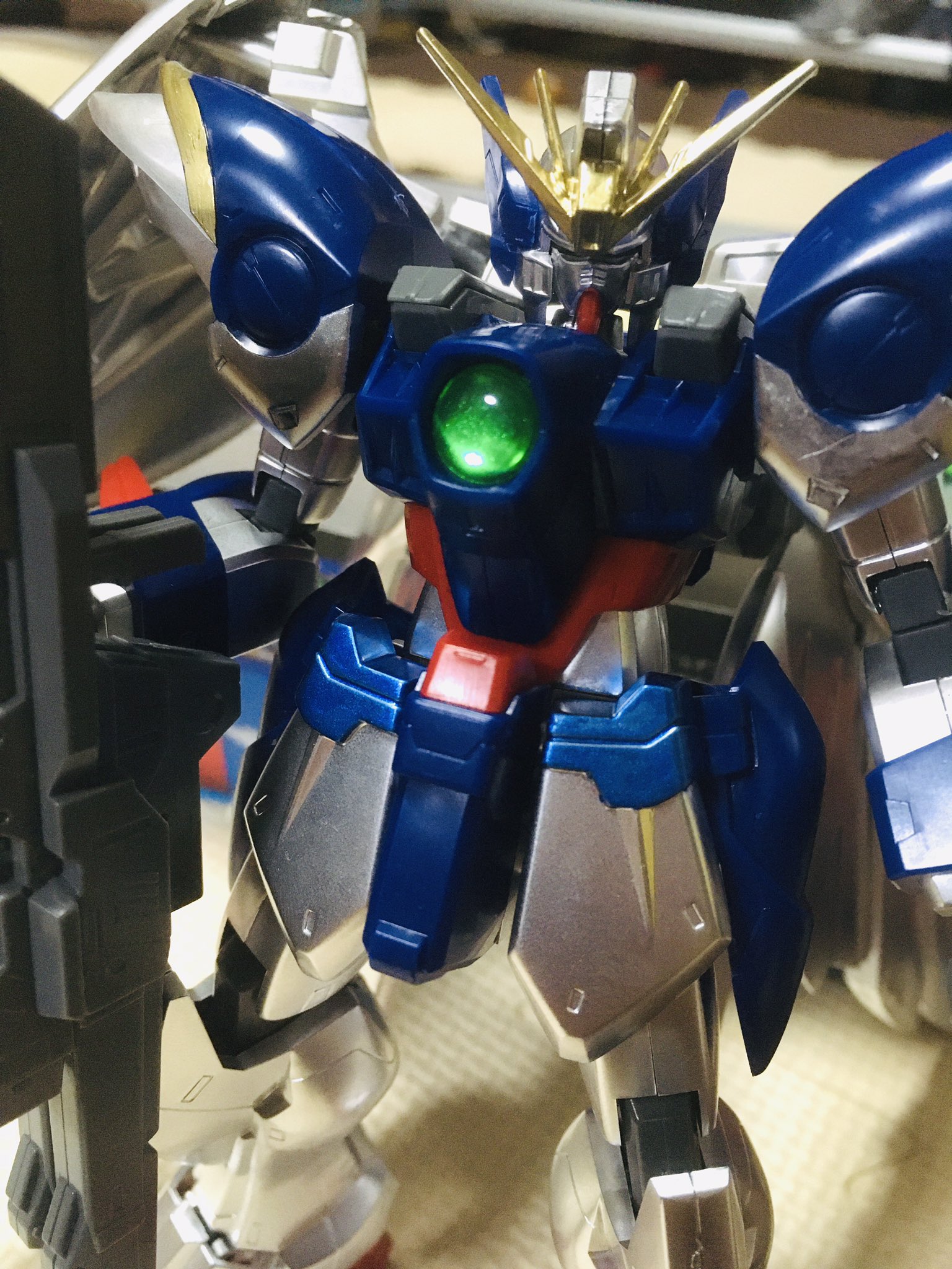 ぽたむ A Twitter 簡単に部分塗装をして完成 旧1 100ウイングガンダムゼロカスタムスペシャルオペレーションタイプ 古いキットだけどプロポーションもよい 顔もイケメン T Co Dmsbf4el43 Twitter