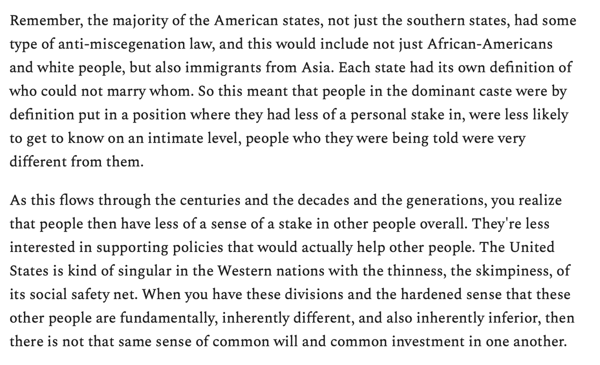 There has been, as Noam Chomsky and others have noted, positive movement in recent months in certain areas -- and less in others.But if you were  @JoeBiden and you wanted to go bold, which I don't know he does, your opportunity is to fight this root cause of a mutuality deficit.