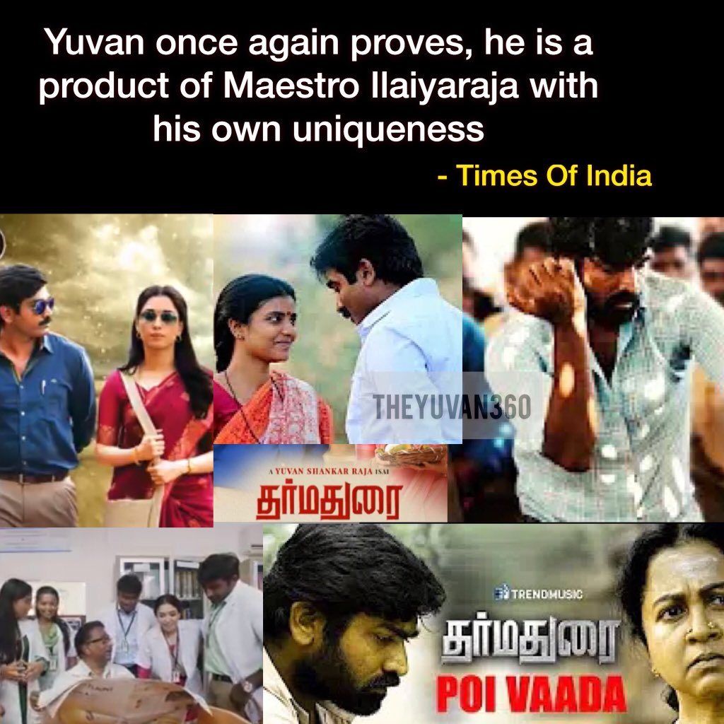 theyuvan360's tweet photo. #4YearsofDharmadurai
Yuvan’s Masterpiece
@seenuramasamy @thisisysr @tamannaahspeaks @studio9_suresh @VijaySethuOffl @srushtiDange @aishu_dil https://t.co/XRdrEtxWgX