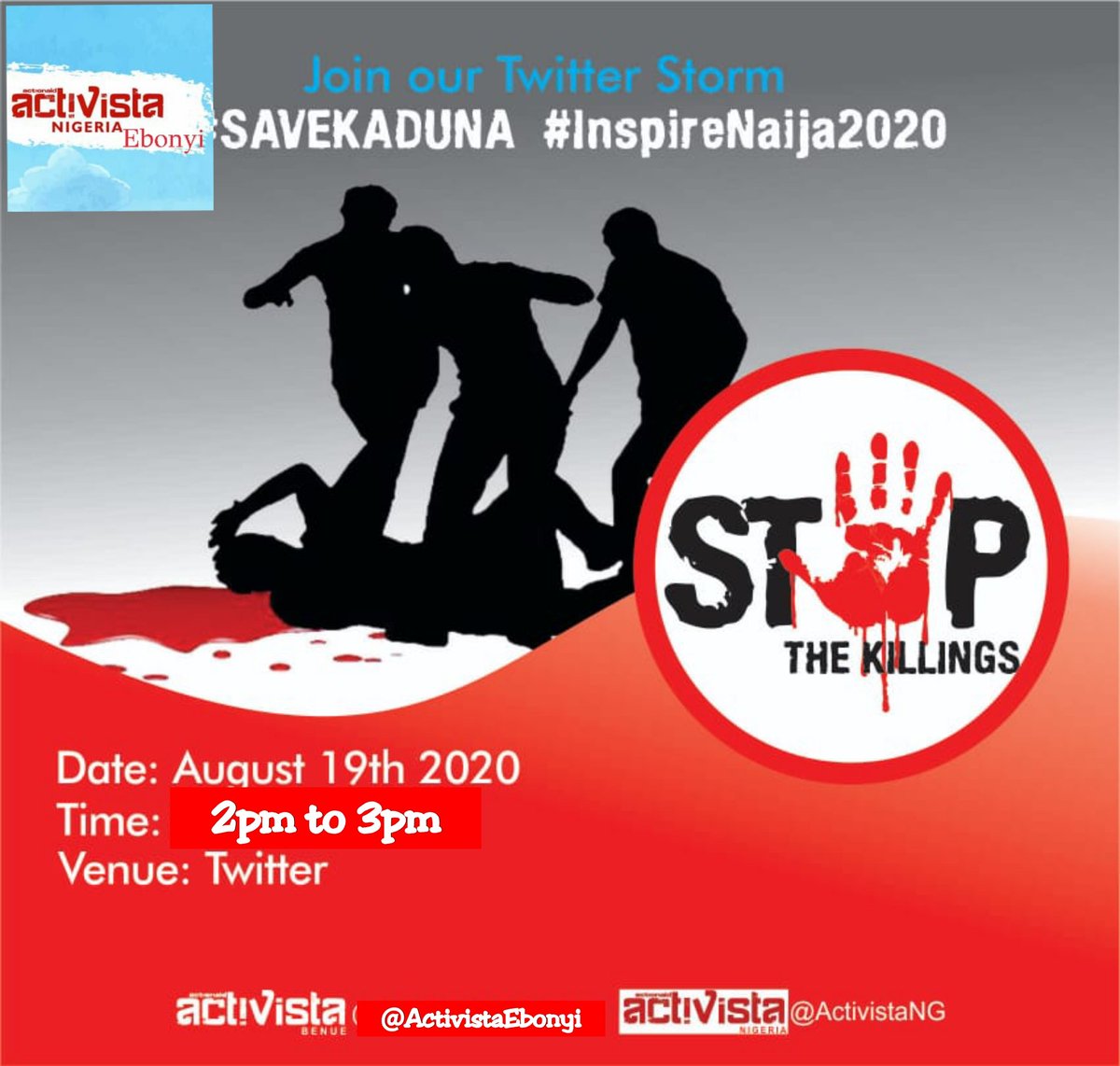 The duty of government is to protect the lives and property of it's citizen. Protect the people of Kaduna. <a href="/MBuhari/">Muhammadu Buhari</a> <a href="/elrufai/">Nasir Ahmad El-Rufai</a> <a href="/PoliceNG/">Nigeria Police Force</a> <a href="/ActivistaNG/">ActivistaNigeria</a>