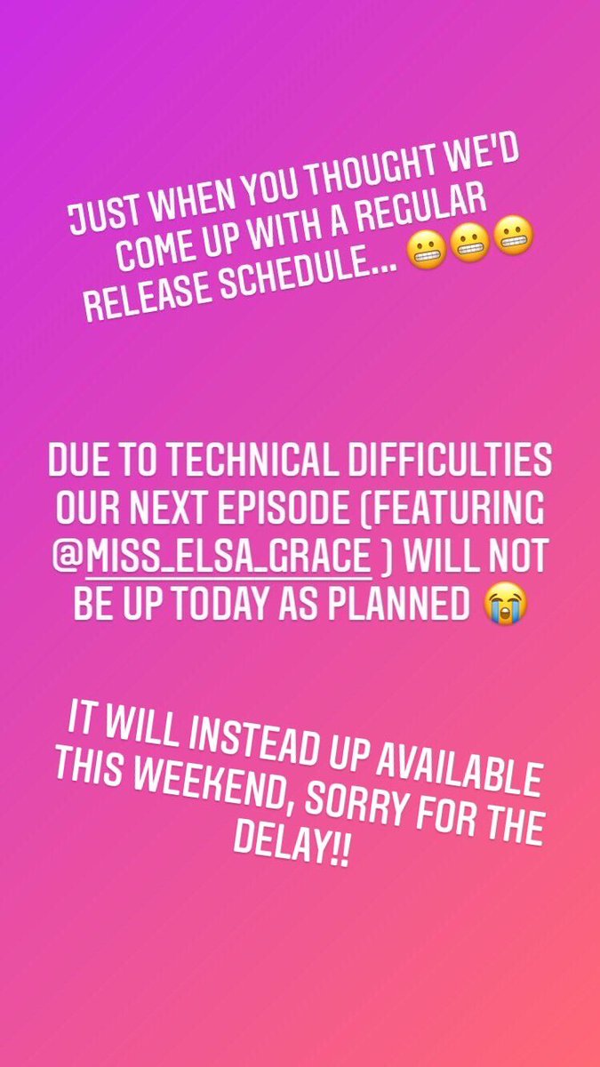 Just when things have started going so well 😭😭 we’ll be back this weekend!!