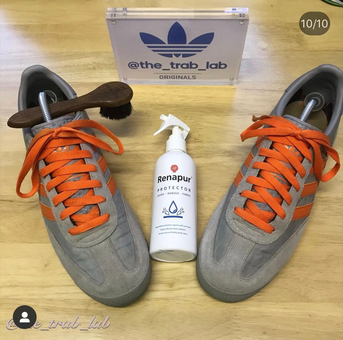 Waterproof and protect suede, nubuck, fabric, cotton, shoes, trainers, boots and more with Renapur Suede &amp; Fabric Protector. 💧👟

renapur.com/shop/renapur-p…

📸 : #thetrablab

#adidas #adidastrainers #adidassl72 #waterproofshoes #trainerprotector #adidasprotector #suedeprotector