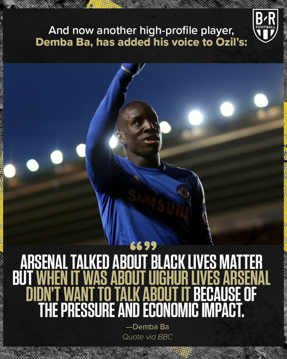 And now another high-profile player, Demba Ba, has added his voice to Ozil's: