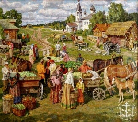 zotova_angel33's tweet image. Художники Н. и В. Родионовы. «Яблочный Спас