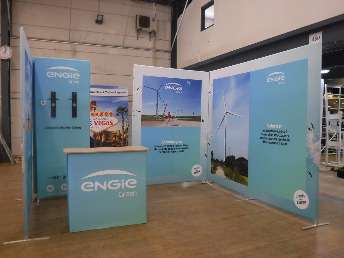 adequatexpo's tweet photo. Merci à @ENGIEGreen  de nous avoir renouvelé leur confiance pour la réalisation de leur #stand contour.
Contour est un système d'exposition modulable, idéal pour vos petites surfaces, à monter soi même sans outil
#standcontour #stands #produitenoccitanie #standmodulable #events https://t.co/Grs1bd7UKR