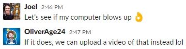 FallGuysGame's tweet photo. Alright, finally had an idea for 1 million followers tweet

1 RT = 1 extra mb of RAM for Joel's computer https://t.co/GrXswFS1tQ