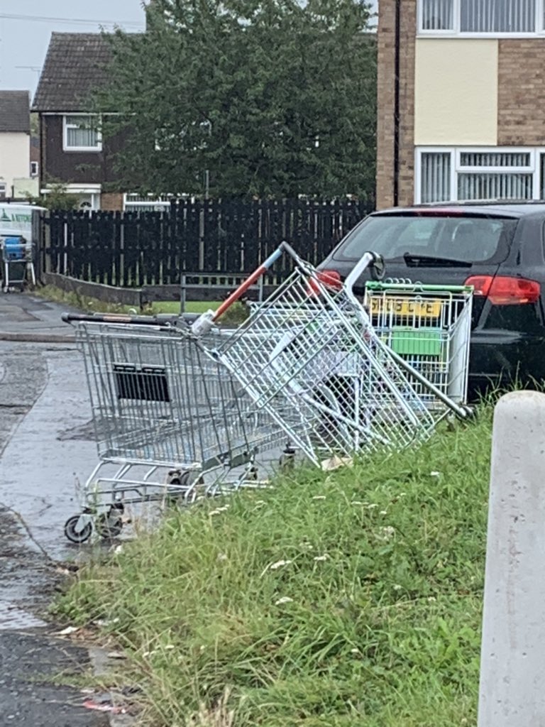 deblee72's tweet photo. Hey Bubbles, you could make a stash of cash if you came to #EllesmerePort There were abandoned shopping carts all over the place! @trailerparkboys  #bubbles #wecallthemtrollies https://t.co/wLuzwIdp4r