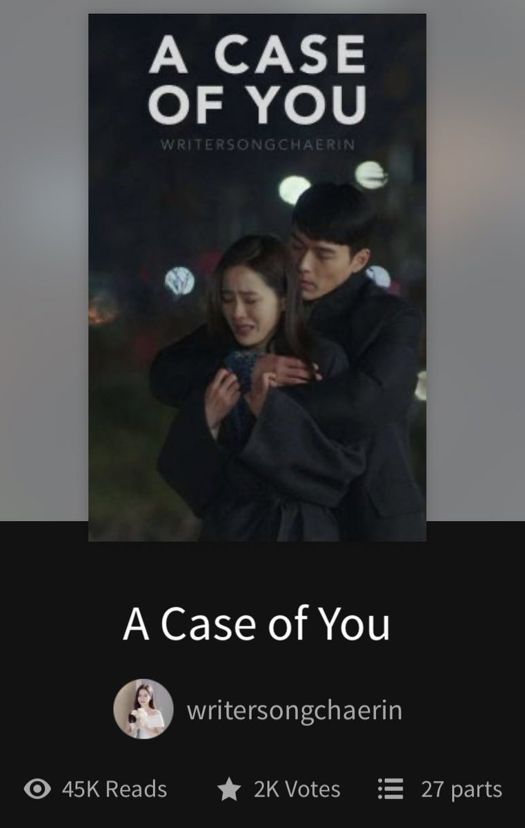 3. A Case of You by  @msmiakim — This story, really, give me a heartache. The Unforgettable tragedy and tears. This story also gave me a lot of knowledge about the Law and explanation about it as well. This story make me cry till hard to breathe and i’m not lying. Angst, ugh. 