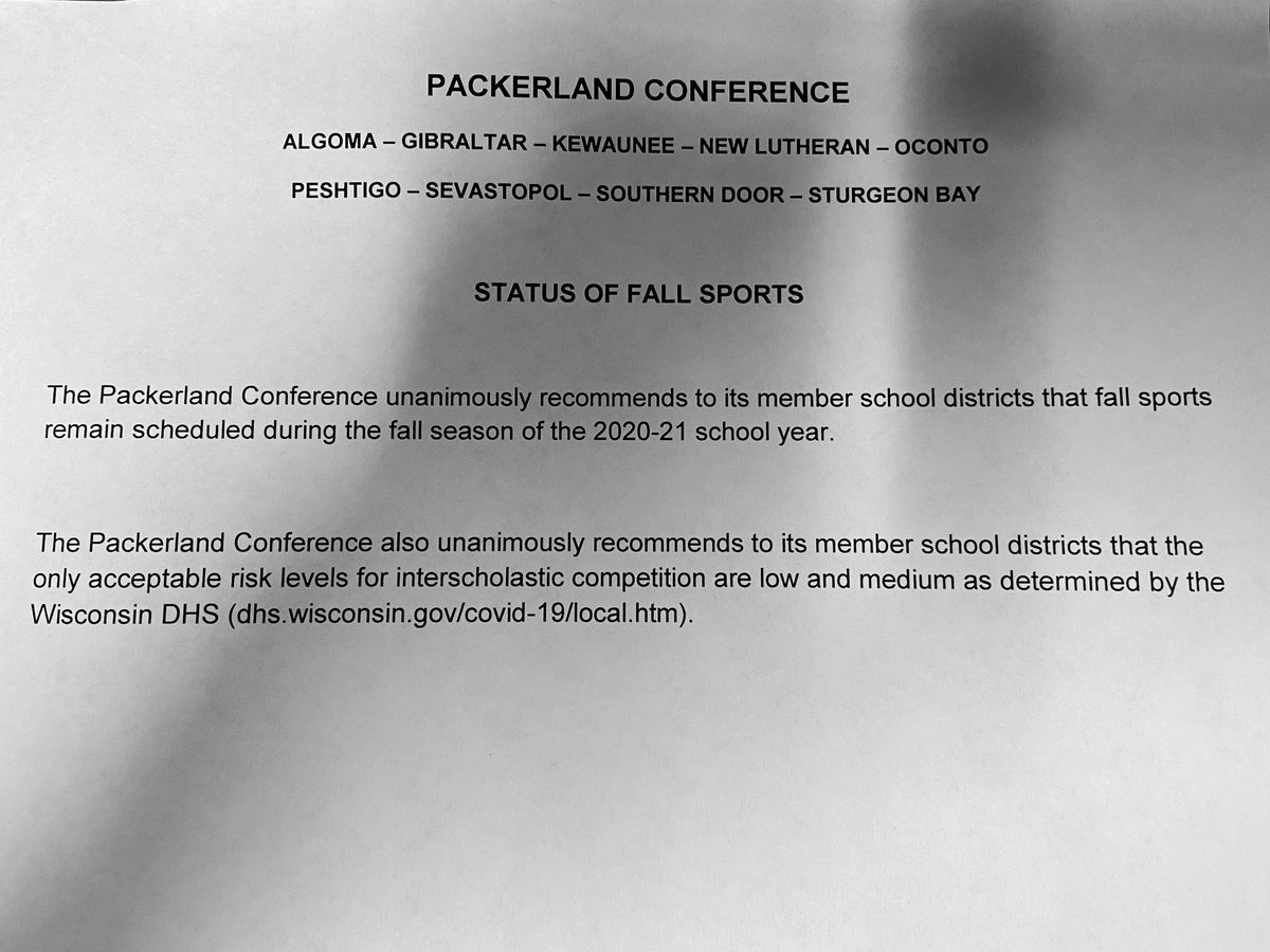 From the Packerland Conference: