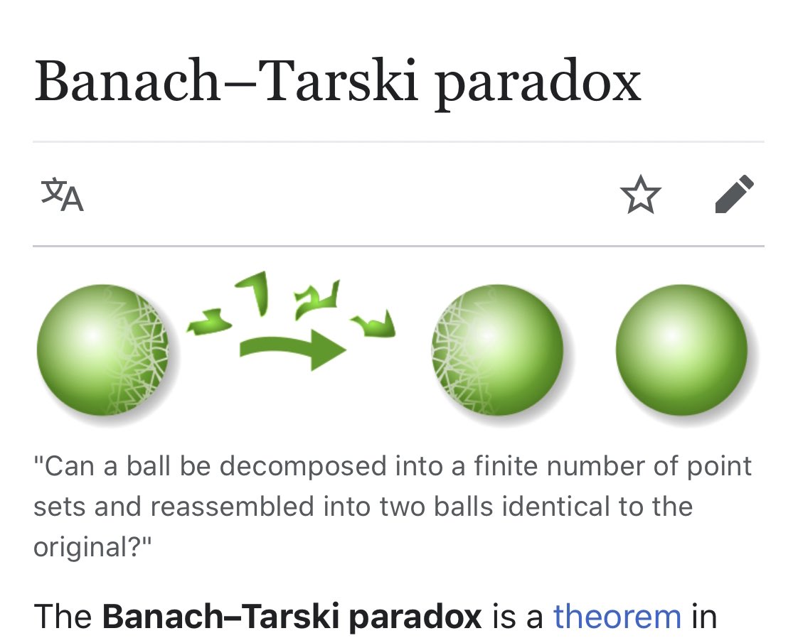 Kareem Carr Data Scientist 📊📈📚 on Twitter "“The BanachTarski paradox is a theorem which