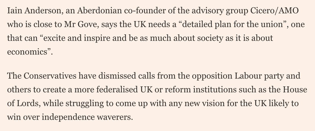  The Tory Government have dismissed any "new vision for the UK" that involves federalism or scrapping the House of Lords. They are also pressing ahead with Brexit - which Scotland voted strongly against - on December 31st, 2020.