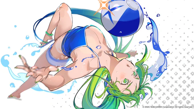 2020 Herocantare illustration : <Tetra> Pure Green Arin
#HeroCantare 