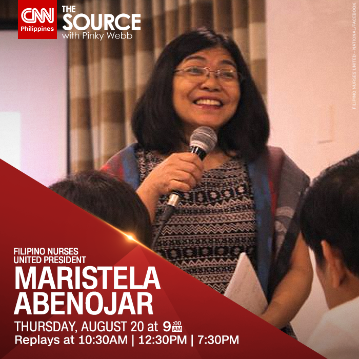 newswatchplusph's tweet photo. TOMORROW: DOLE refuted reports that gov't has relaxed the restrictions on nurses' deployment abroad.

Labor Secretary Silvestre Bello,  Maristela Abenojar of Filipino Nurses United, and April Glory of PrisoNurse join @iampinkywebb on #TheSource

🕘 9am
💻 Facebook
📺 Live stream https://t.co/GFIreP2PsZ