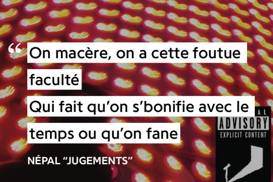 Népal utilise une métaphore de la royauté, un roi quelque soit son domaine (National, Rap...) aura toujours cette même finalité, elle aura son instant de gloire la couronne mais la fatalité de passer à la guillotine (fin de gloire)Les éléments de la vie sont alors éphémères
