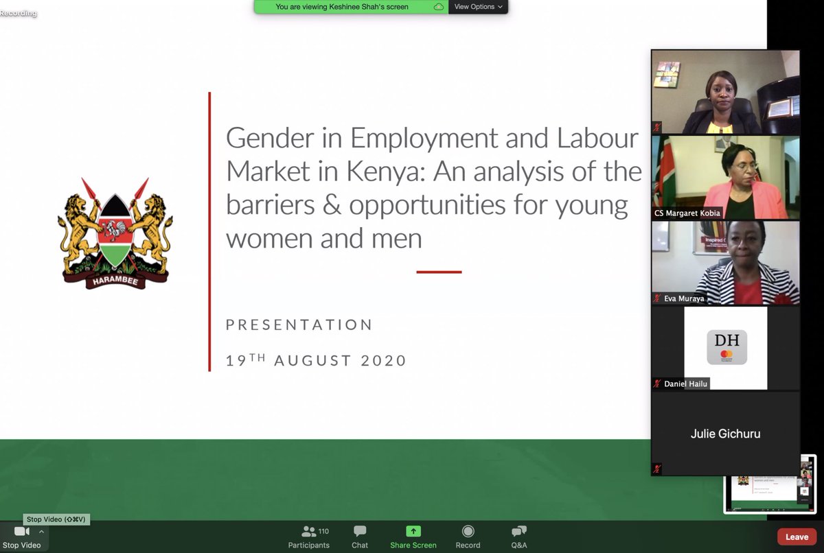 MaureenMbaka1's tweet photo. It was a pleasure participating and sharing my comments in a Webinar on #GenderInEmployment in Kenya this afternoon.
The dialogue aimed at enhancing #GenderInclusivity in youth employment and entrepreneurship in Kenya.
@MoICTKenya @PASU_Kenya https://t.co/YzQbqD61D6