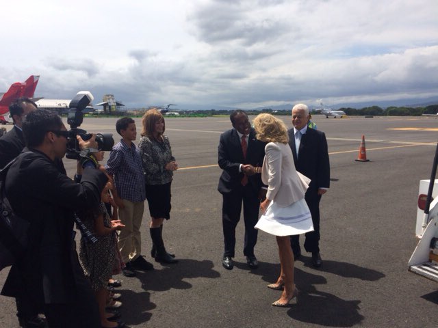 Fast forward 7 years and  @DrBiden was visiting Costa Rica, where I had the honor of serving as US Ambassador, to help launch a program to encourage the inclusion of more girls and young women in STEAM education and to talk about gender equality – 6/8