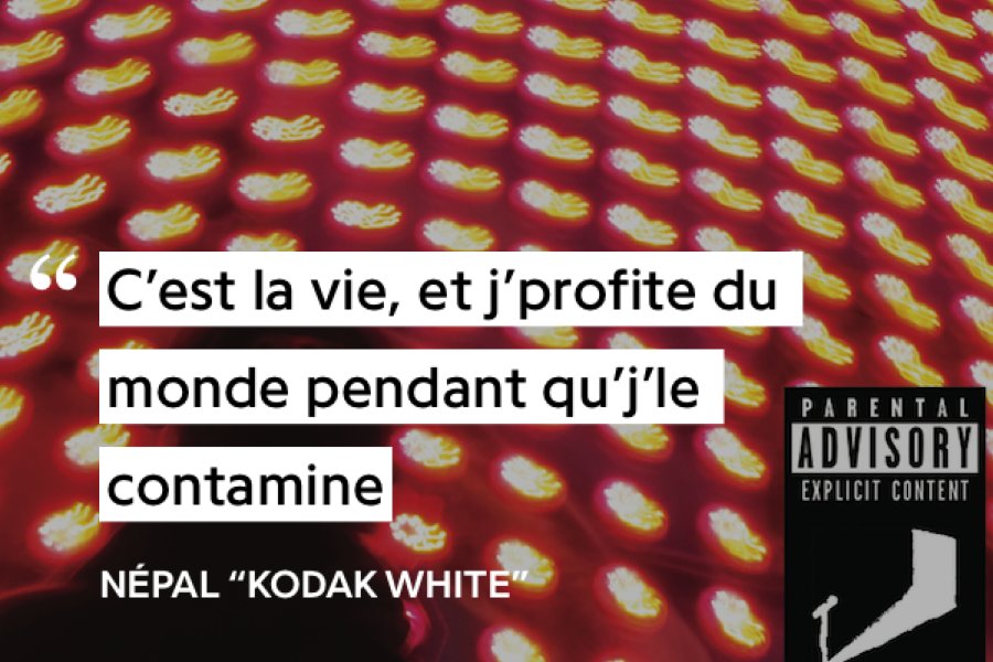 Népal montre l'empreinte de tous les humains sur ce monde, nous profitons au maximum de la vie et des possibilités que nous offre sur ce monde mais finalement nous contaminons le monde, tant socialement (se satisfaire + que les autres) que écologiquement