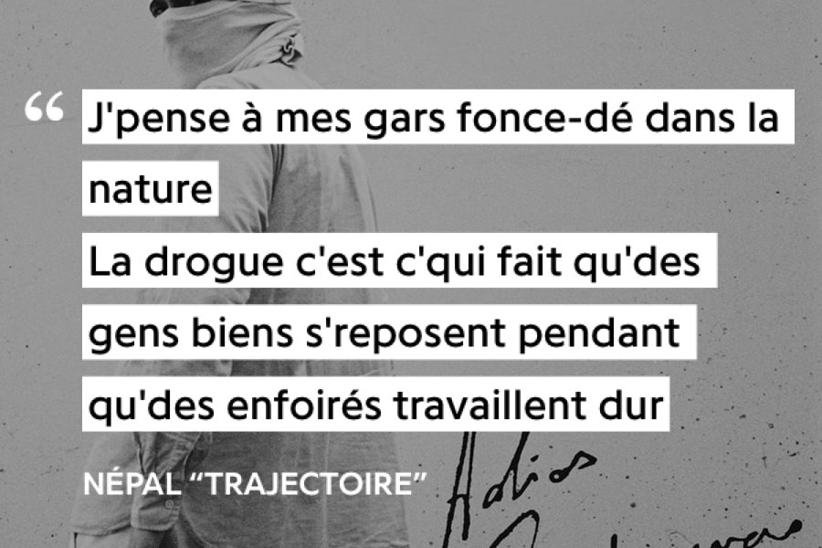 Adios Bahamas Népal offre de l'espoir dans la deuxième phase, le monde dépend essentiellement de la vision que l'on a de lui, tout vient alors de l'iris, la magie montre alors une vision positive avec une âme d'enfantNous sommes maître de notre monde en soit