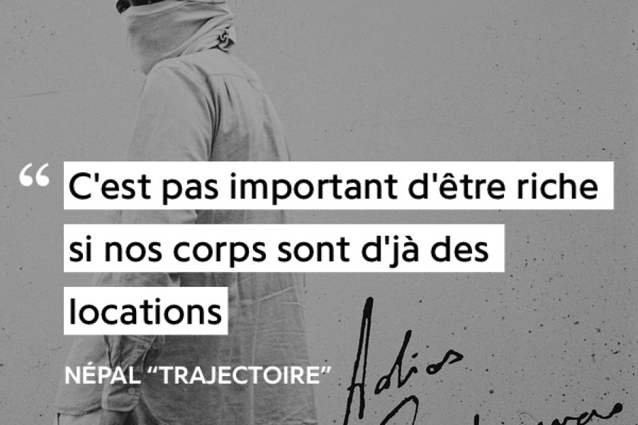Adios Bahamas Népal offre de l'espoir dans la deuxième phase, le monde dépend essentiellement de la vision que l'on a de lui, tout vient alors de l'iris, la magie montre alors une vision positive avec une âme d'enfantNous sommes maître de notre monde en soit