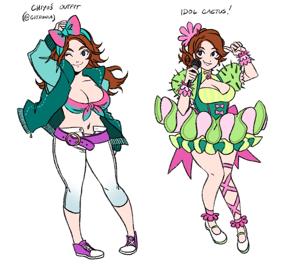 rujellyroll's tweet photo. i couldn't decide on 6, so i uh... did all of them. it was a lovely distraction, so thank you all. (i promise i'll do some non-mc content soon. i enjoyed getting to flesh out her wardrobe though๐โจ)
#obeyme #obeymemc #cactus #wardrobechallenge https://t.co/fUneCd39IC