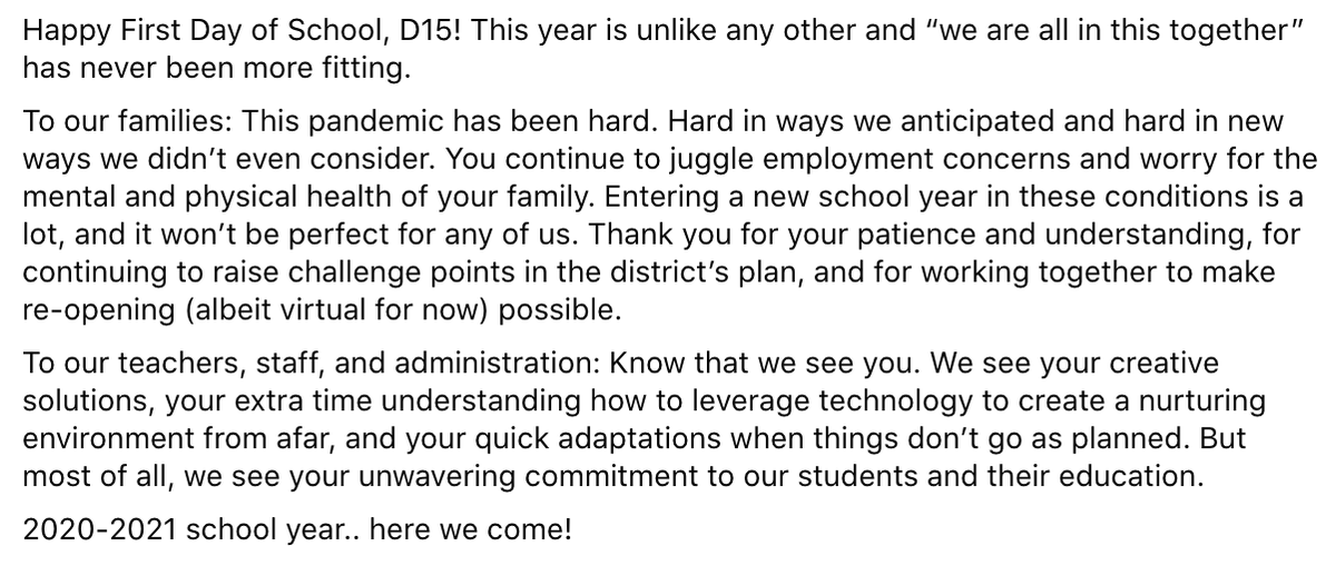 SamAderD15's tweet photo. Happy First Day of School, @D15Schools !! #firstdayofschool #proudtobe15 https://t.co/8DMOjrSguL