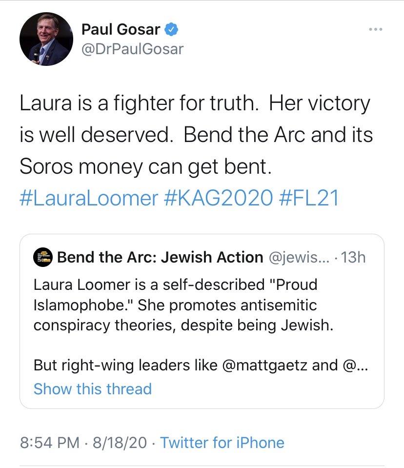 Image description: Screenshot of a tweet from Rep. Paul Gos