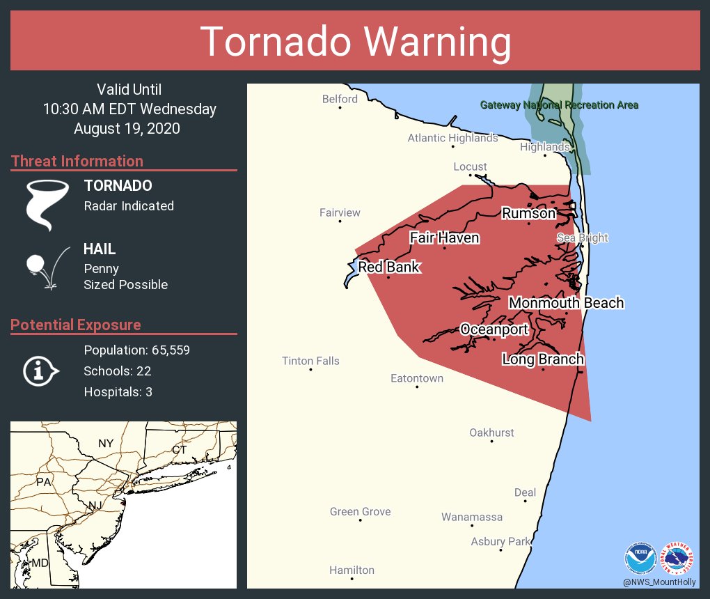 NWStornado: 🌪️⚠️ Tornado Warning continues for Long Branch NJ, Red Bank NJ, Rumson NJ until 10:30 AM EDT