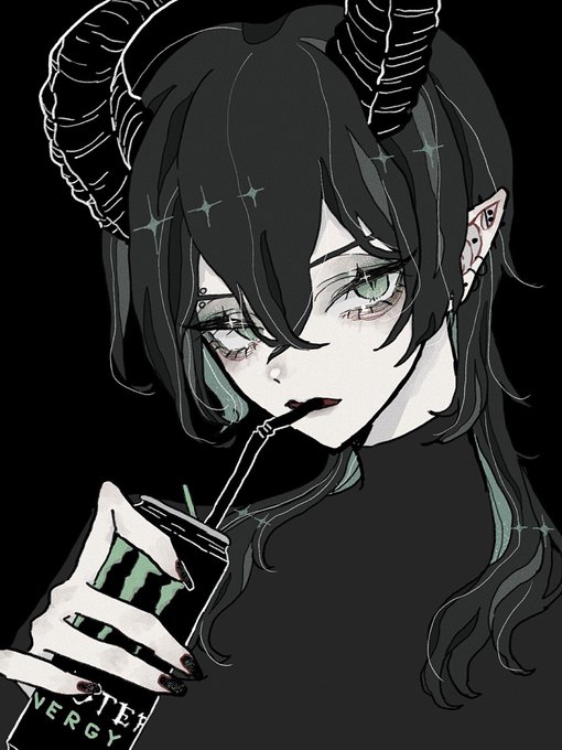 「black hair monster energy」 illustration images(Latest)