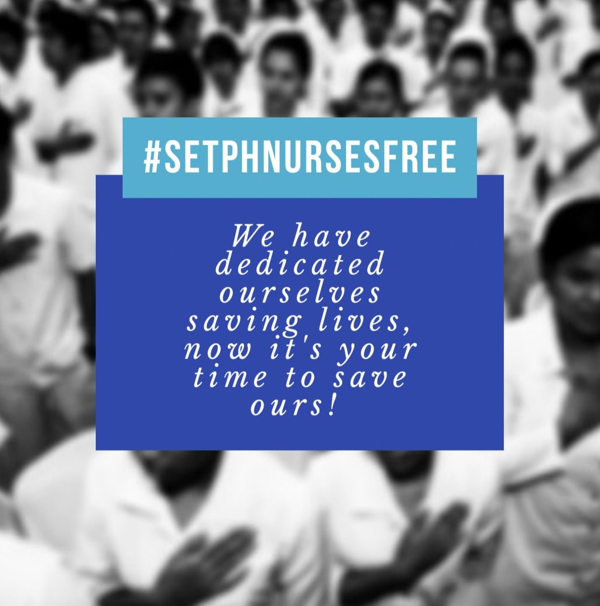 jhezza_'s tweet photo. LABAN NURSES, HANGGANG SA HULI! 🙏✊

#SetPHNursesFree
#EndHCWBanNOW
#SavePHNurses https://t.co/ljwmFRVjaS