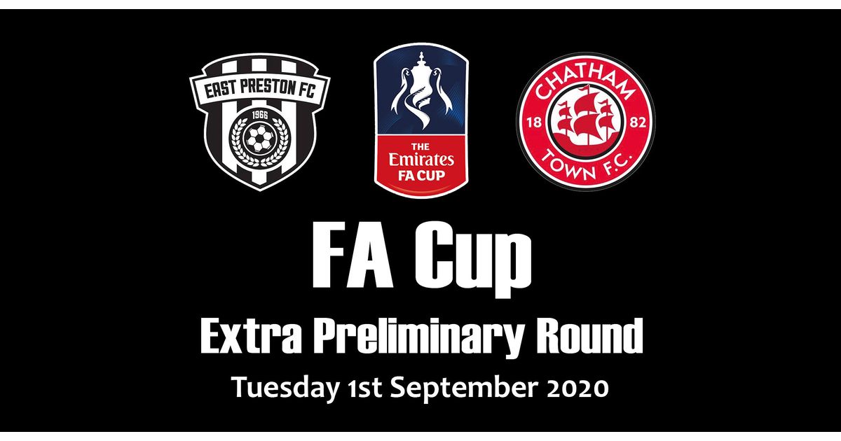 FA Cup News - EP to play Chatham Town in the Extra Preliminary Round. Tuesday 1st September under the lights at The Lashmar. Kick off and more info to follow soon... #ComeOnEP pitchero.com/clubs/eastpres…