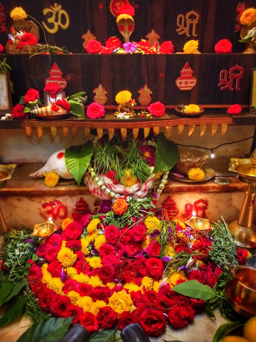 With Vinayaka Chaturthi only a few days away, thought I'd share a little thread on how we go about performing the rituals on festival day. Ganesha puja involves performing a 16 step ritual known as Shodashopachara puja. (pics from last year) (1)