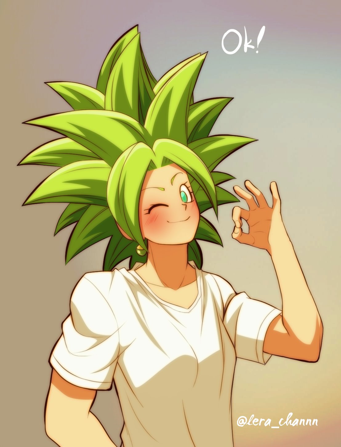 “I did promise to post another #Kefla art :&gt; #DragonBallSuper” .